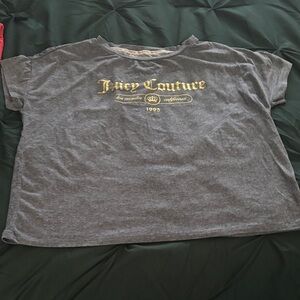 Juicy Couture Charcoal Tee with Gold Accents